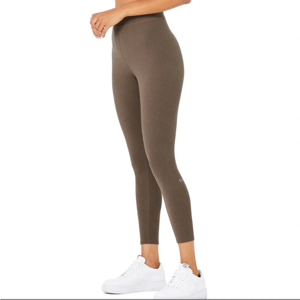 NWOT Alo Yoga RIBBED HIGH-WAIST 7/8 BLISSFUL LEGGING